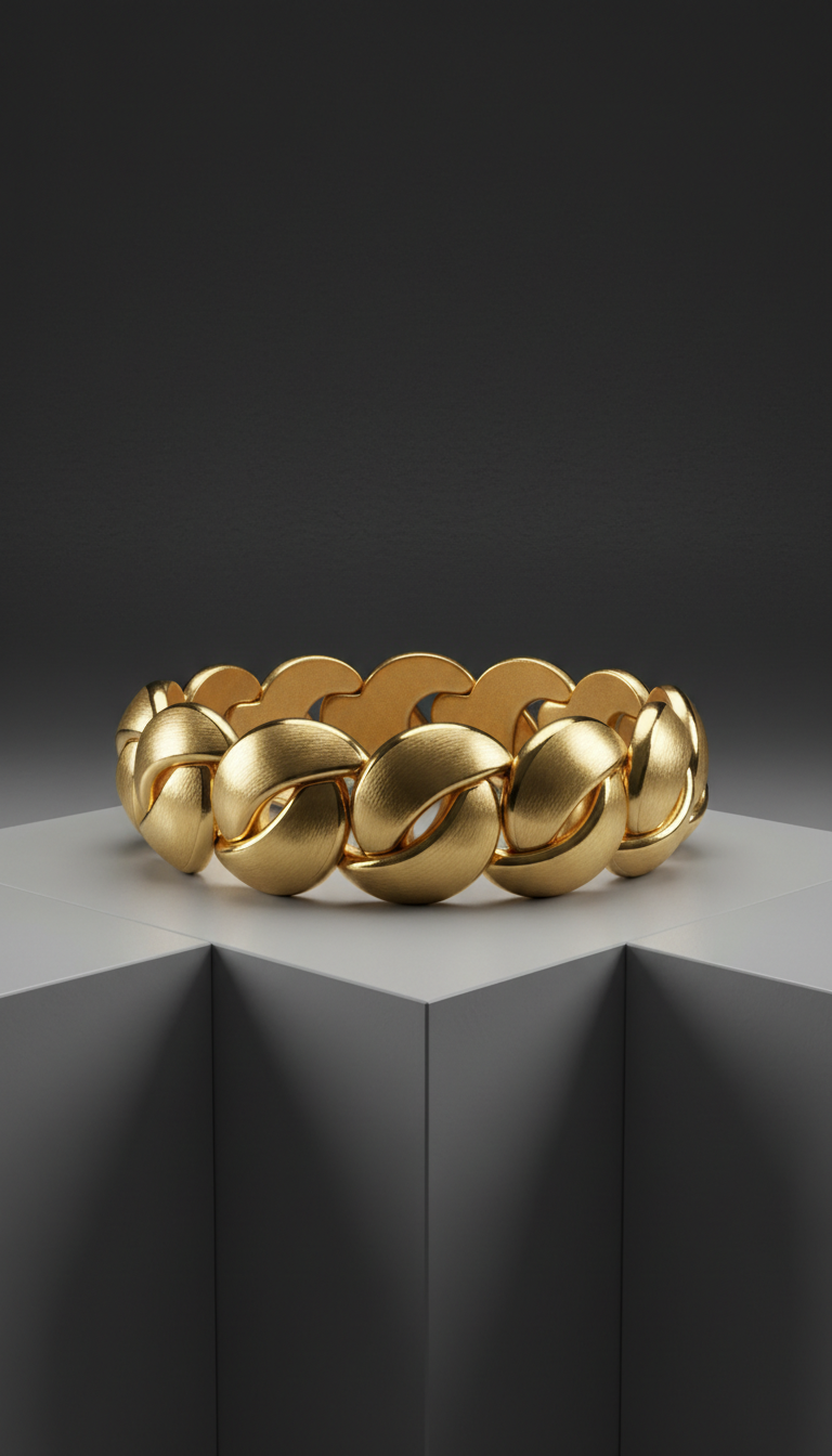 Gilded Gold Heavy Bracelet