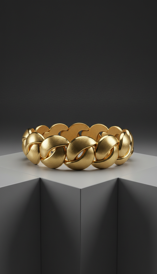 Gilded Gold Heavy Bracelet